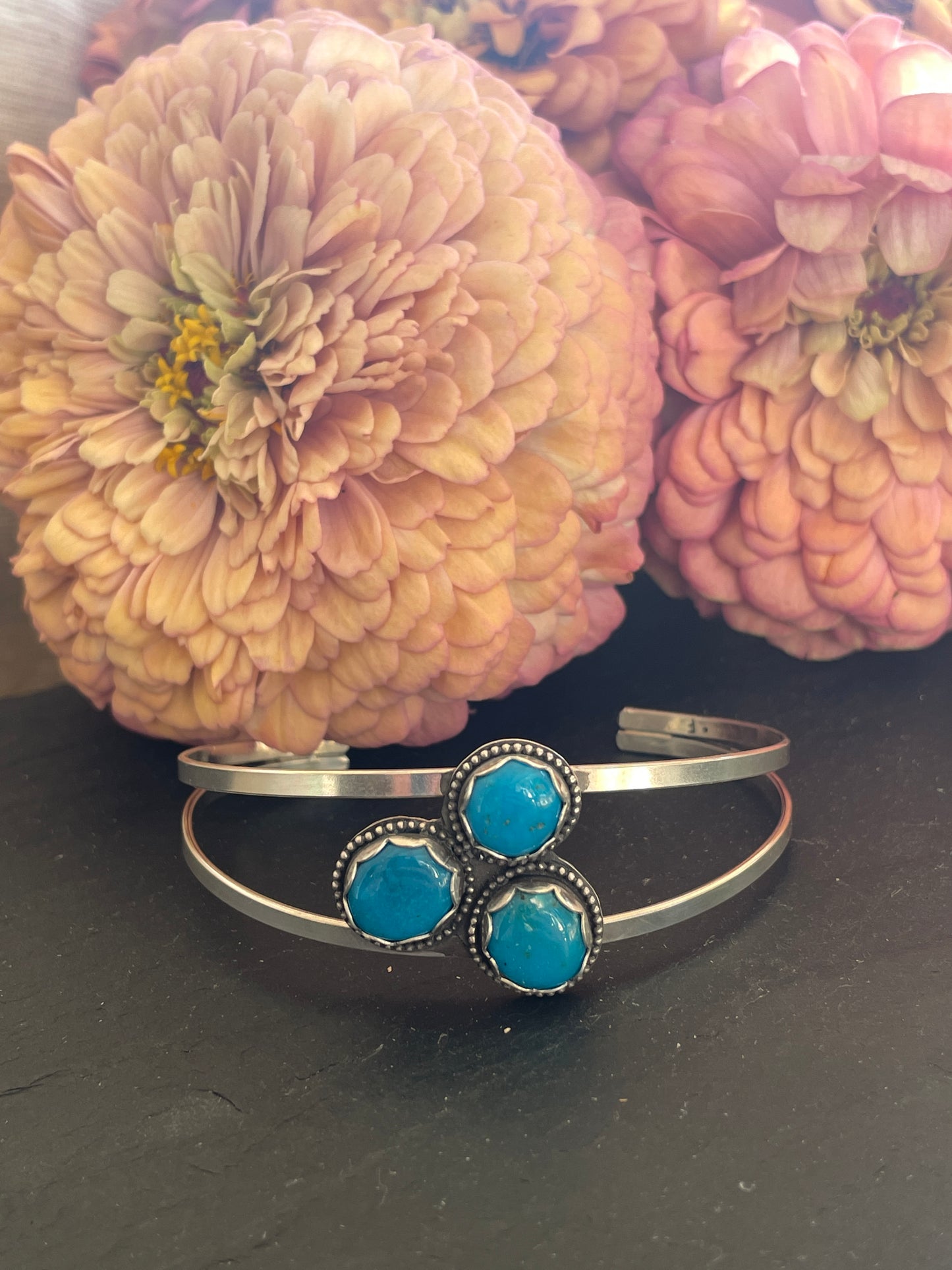 Triple Threat Kingman Turquoise Cuff